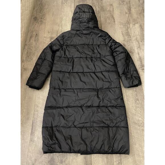 Banana Republic Women's Puffer Long Black Coat Size Large - Picture 4 of 6